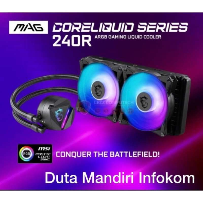Promo Msi Mag Coreliquid 240r - Argb Sync Liquid Cpu Cooler Diskon 23% ...