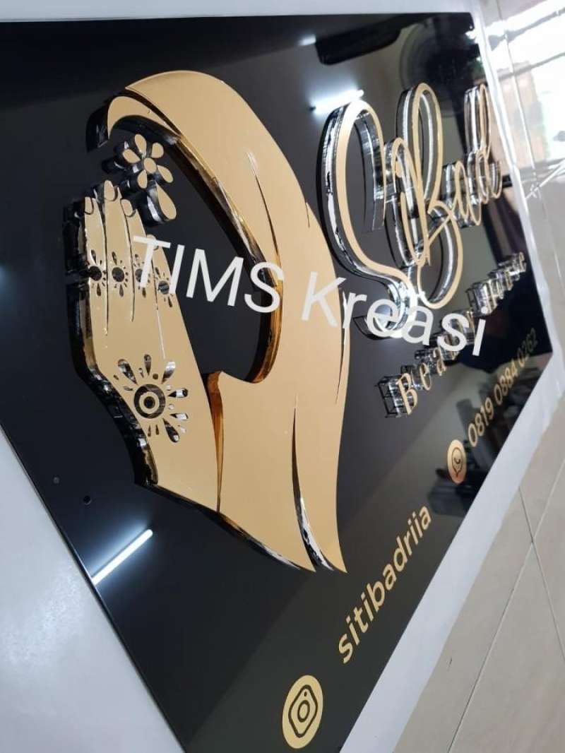 Jual Signage Acrylic Plang Nama Usaha Signage + Cutting Letter di Seller plexy art Sunter