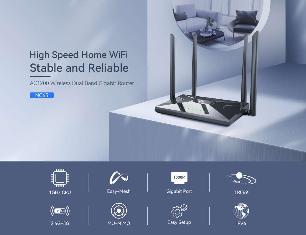 Promo Netis Nc65 Ac1200 Wireless Dual Band Gigabit Router Diskon 3% Di ...