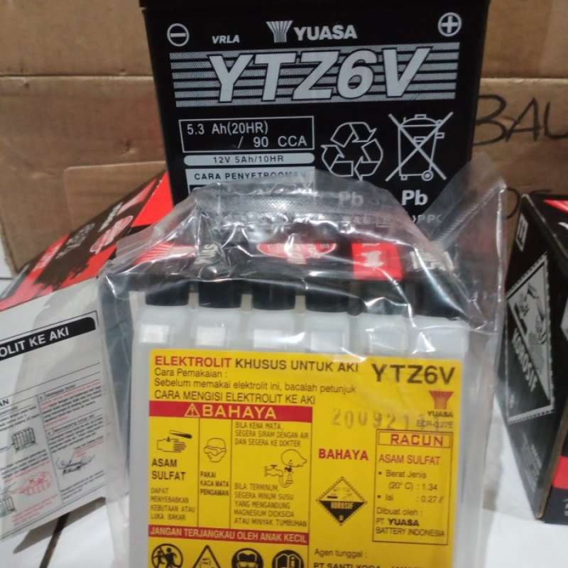 Jual AKI ORIGINAL YUASA YTZ6V VARIO 125/150 FU CBR150 di Seller Laris