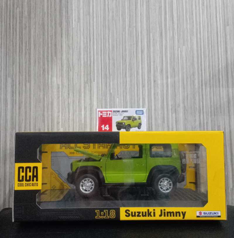 Jual diecast mobil koleksi set Suzuki Jimny hijau 1:18 suzuki jimny