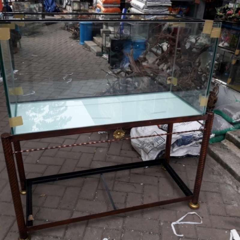 Promo paket 2 aquarium 100x40x40 kaca 5 mili ,1 talng fiiter,1 rak