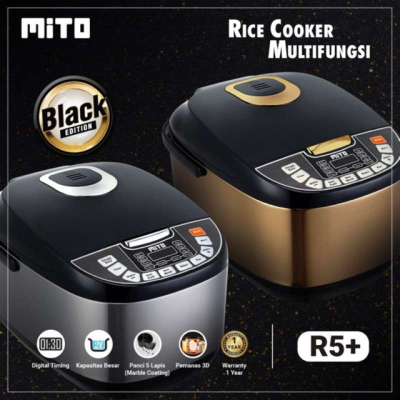 Promo Digital Rice Cooker R5+ BLACK Edition Dengan Inner Pot Marble