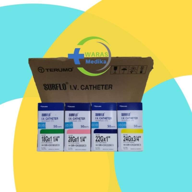 Promo ABOCATH / SURFLO TERUMO IV CATHETER 18 /20 /22 /24 CATHETER 50ea