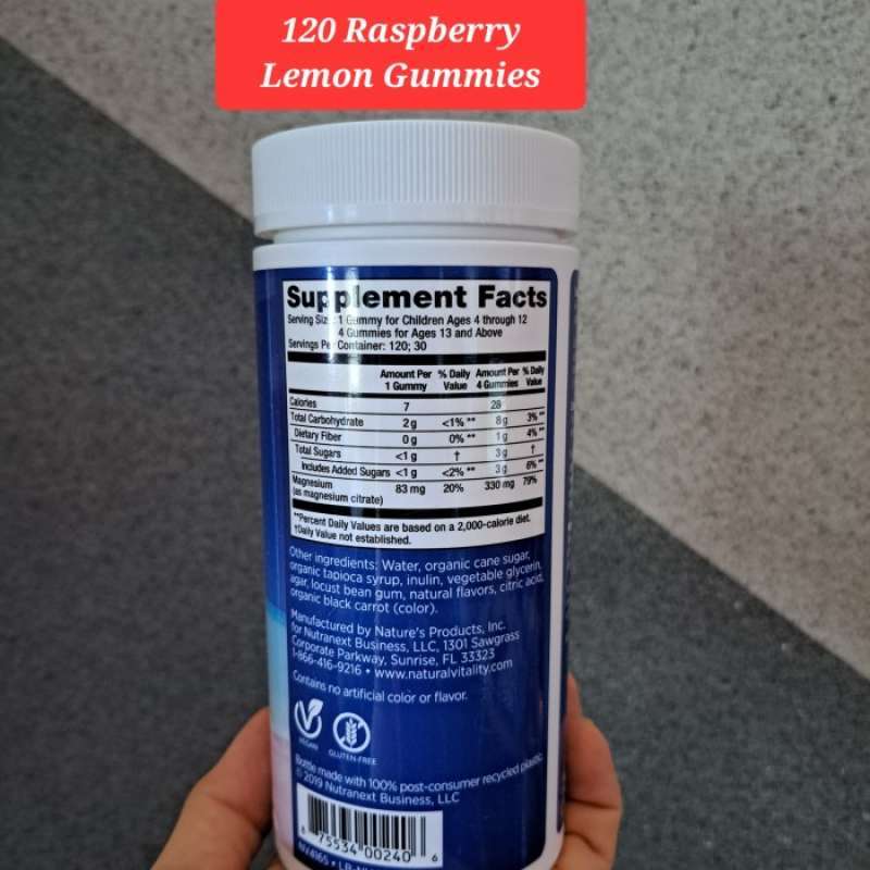 Promo Natural Vitality Calm Magnesium Anti Stress Drink Mix & Gummies