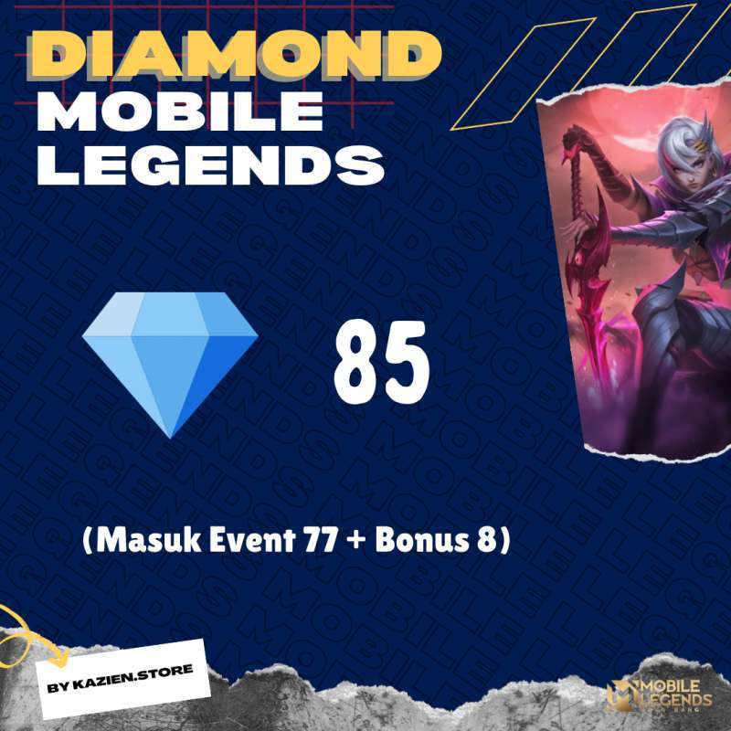 Jual Diamond Mobile Legends ML MLBB Fast 85 DM di Seller kazien.store