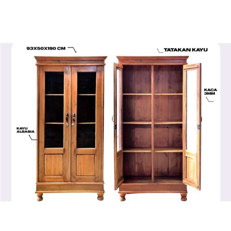 Jual Lemari Arsip Kayu 2 pintu Lemari Buku Filling Cabinet Rak