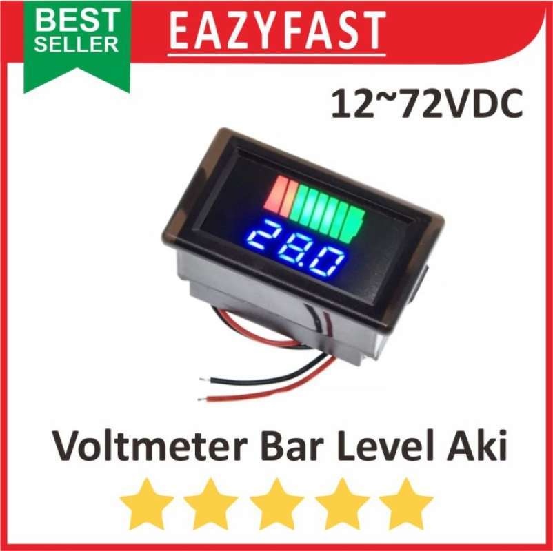 Jual Dual Voltmeter Digital Level Kapasitas Baterai Aki Batre Motor