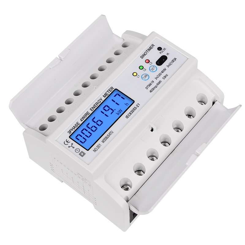 Jual Din Rail Electric 3 Phase Energy Meter Monitor Rs485 Modbus Rtu ...