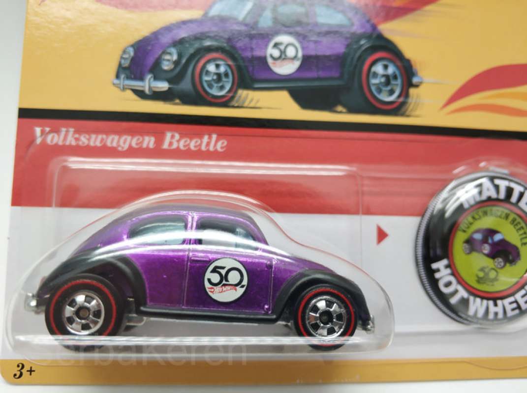 Hot Wheels 1/64 Volkswagen Coccinelle - 50th Redline (Violet, édition Anniversaire)