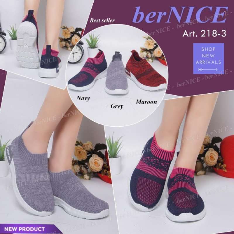 Jual 218 3 IMPORT sepatu fashion sport flat slip on di Seller