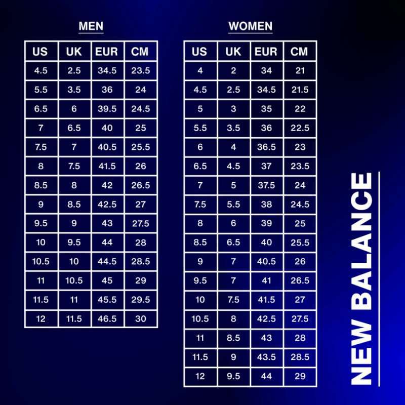 New balance 420 size chart outlet
