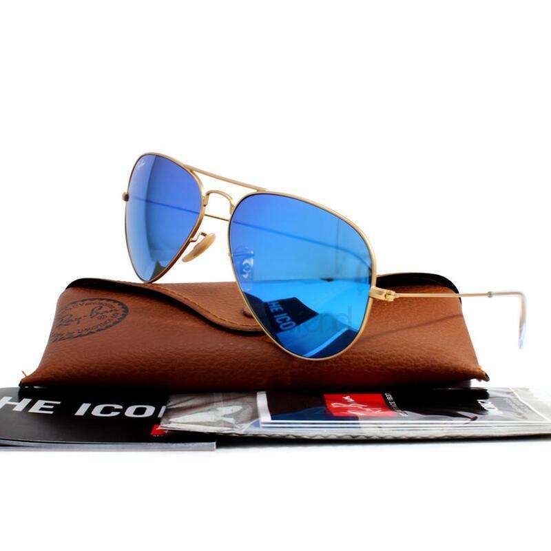 KACAMATA ORIGINAL RAYBAN AVIATOR RB3025 SMALL 58 GOLD MIRROR BLUE ORIGINAL