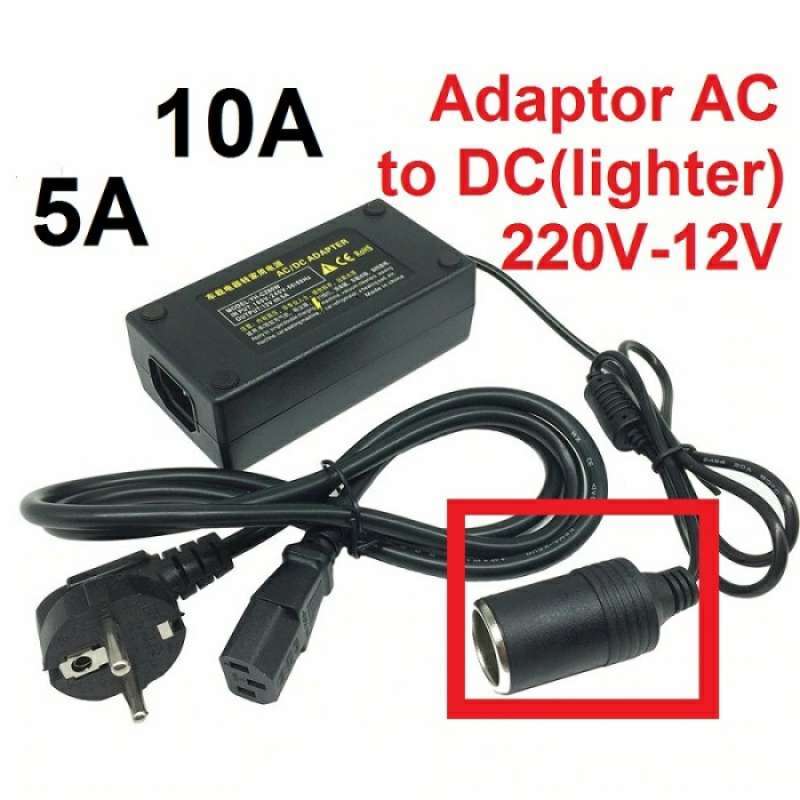 Promo Adaptor Converter 220V AC To 12V DC Lighter Socket Power Mobil AC DC Diskon 23 di
