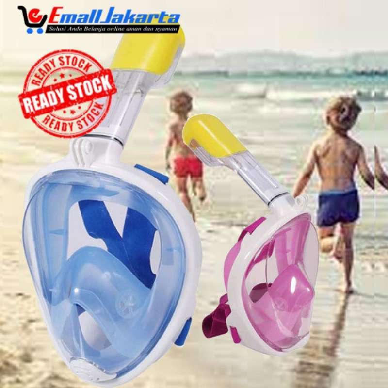 Promo SALE KIDS FULL FACE SNORKEL MASK UNTUK ANAK SCUBA DIVING