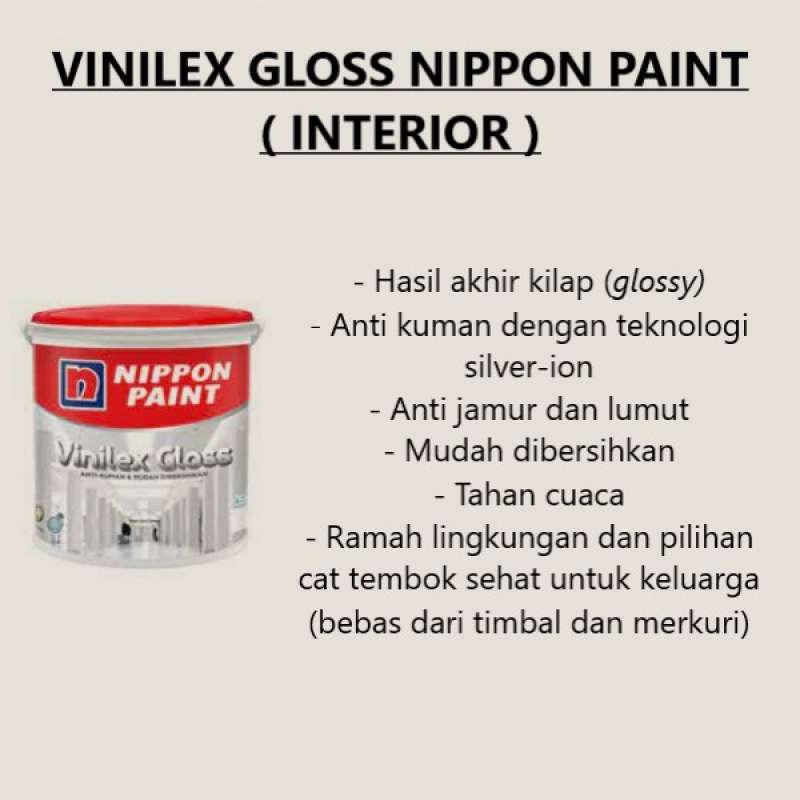 Jual CAT TEMBOK INTERIOR DAN EKSTERIOR NIPPON PAINT BRILLIANT WHITE