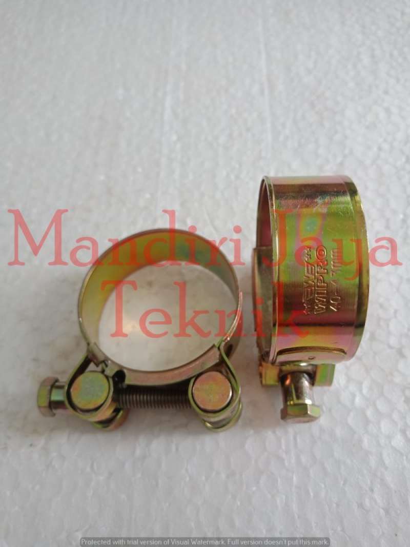 Jual Clamp Slang Selang Heavy Duty Model Plat Super 40mm 43mm WIPRO