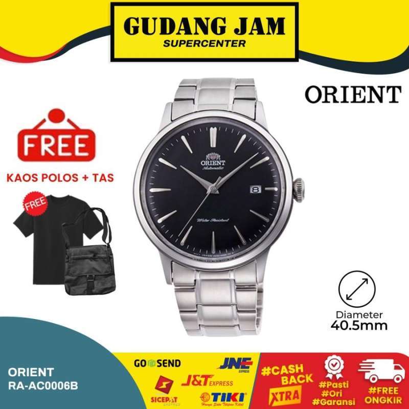 Jam Tangan Pria Orient RA AC0006B10B RA AC0006B Bambino V5 Black Dial