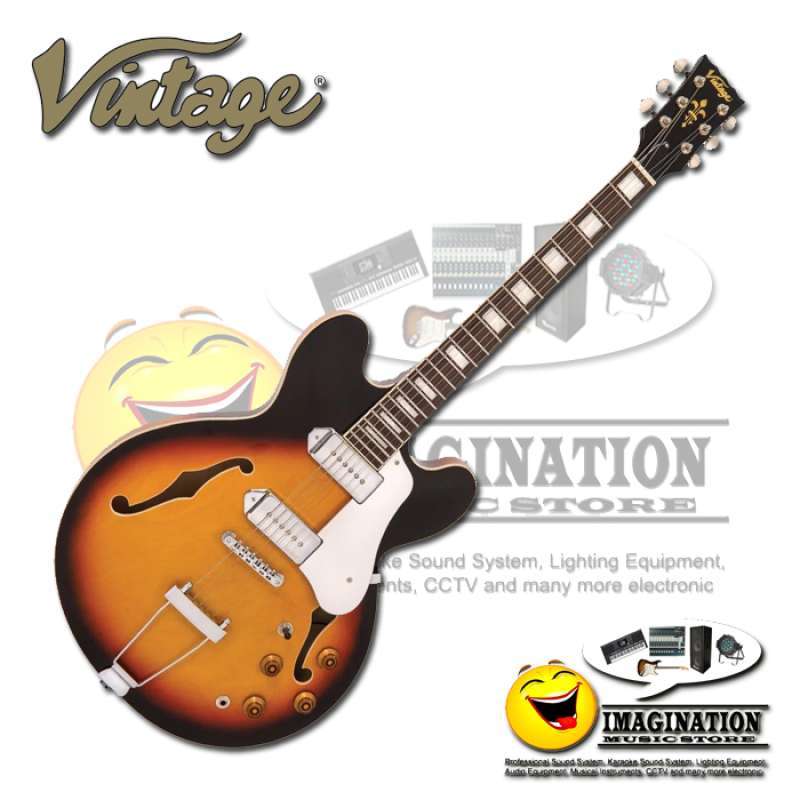 Jual Vintage Vsa500psb Reissued Semi Acoustic Guitar