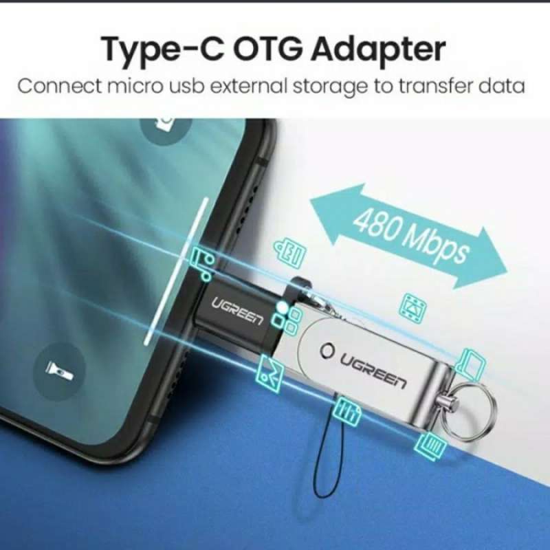 Promo UGREEN OTG TYPE C TO MICRO USB CABLE ADAPTER Diskon 50% di Seller ...