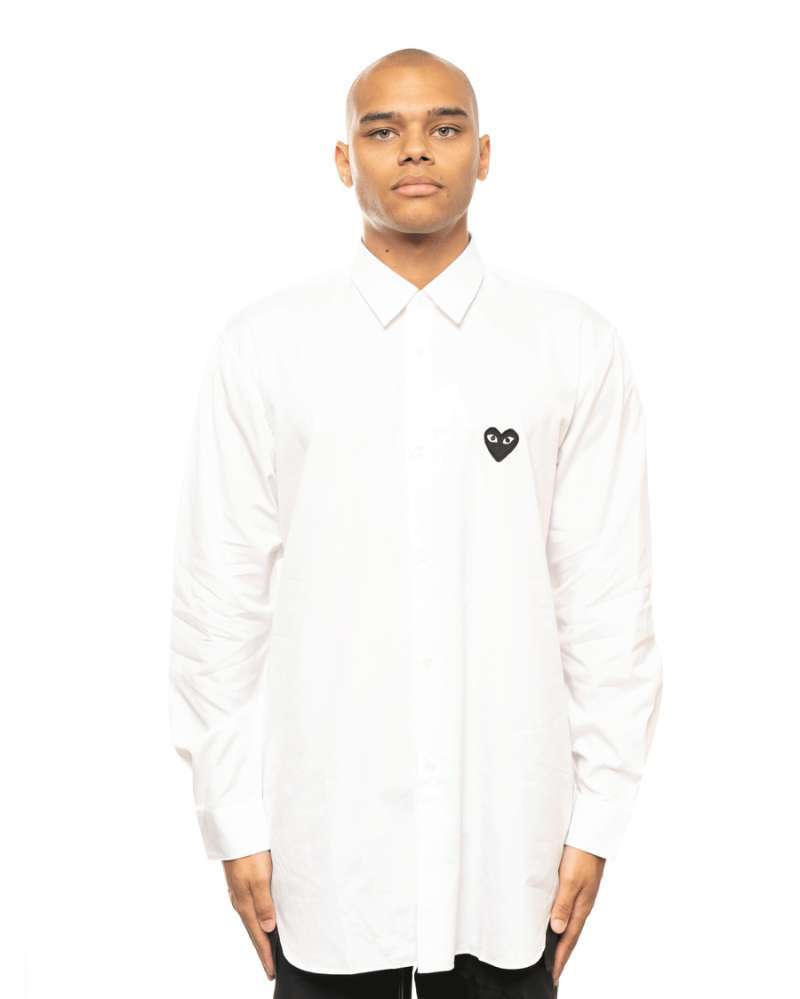Comme De Garcons CDG Play Black Shirt White (kemeja) MEN