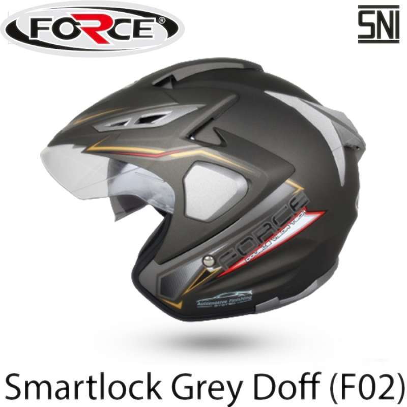 Promo Terbaik Helm Motor Sni Double Visor Half Face Pria Wanita Dewasa