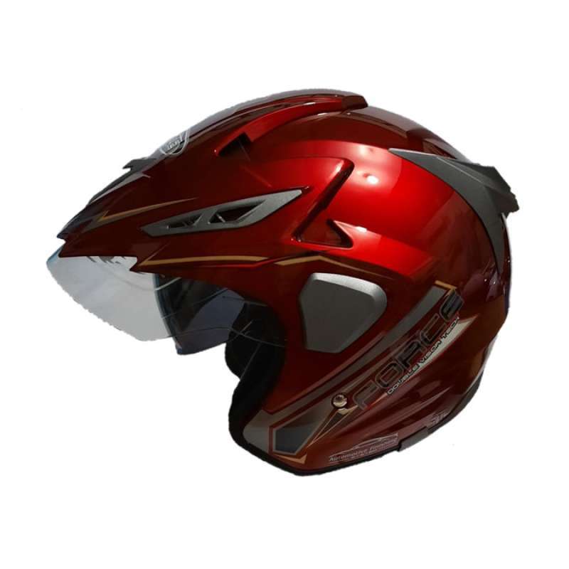 Promo Terbaik Helm Motor Sni Double Visor Half Face Pria Wanita Dewasa