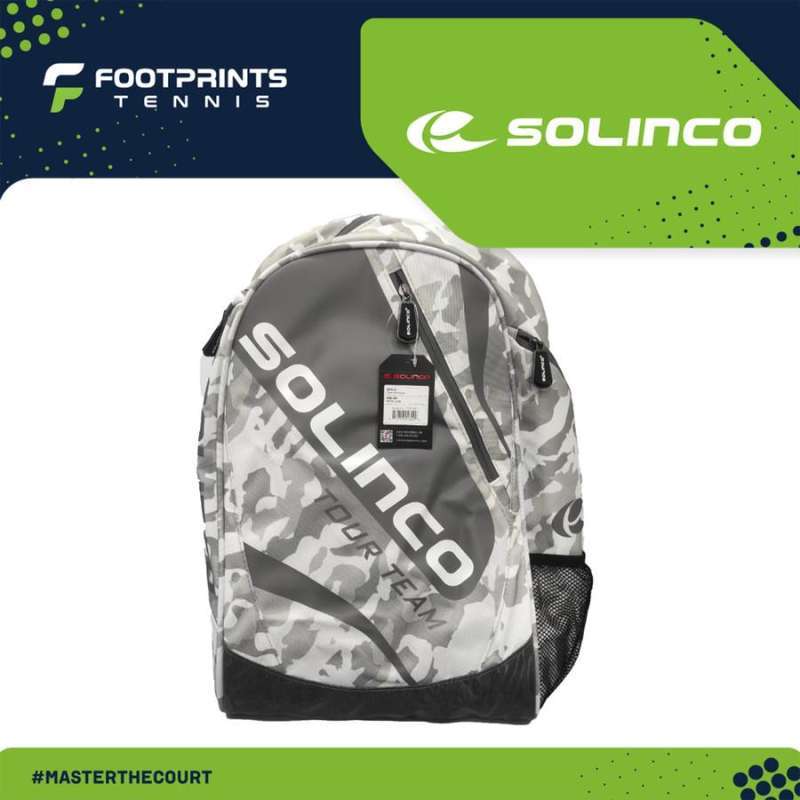 Promo Tas Tenis Solinco Tour Team Backpack White Camo Tennis Bag
