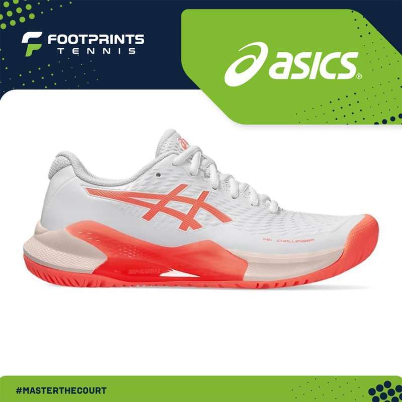 Sepatu Tenis Asics Gel Challenger 14 Women White Coral Tennis Shoes