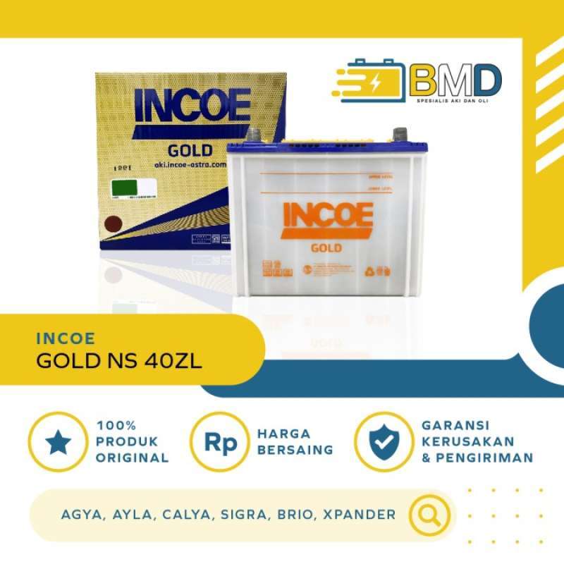 Promo Aki Mobil Incoe Hybrid Ns40zl Untuk Corolla Altis, Hilux, Sirion