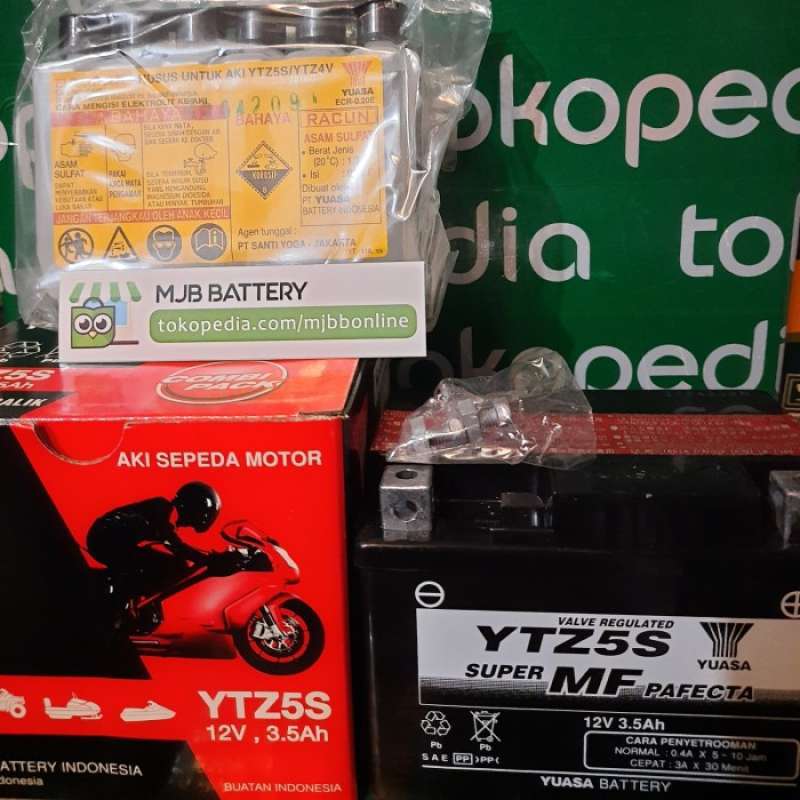 Promo Aki Motor Honda Beat / Yuasa Ytz5/gtz5 Diskon 33% Di Seller