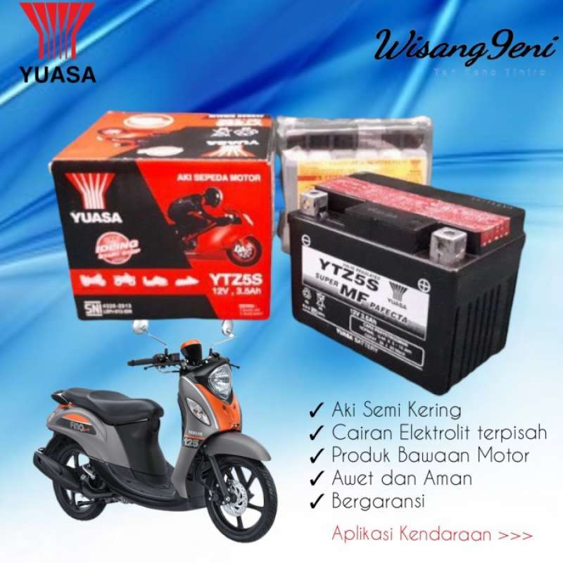 Promo Aki Motor Honda Beat Fi Esp Karbu Cbs Vario 110 Yuasa Ytz5s