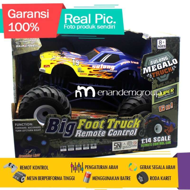 MAINAN MOBIL OFFROAD REMOT KONTROL RC ROCK CRAWLER BIG FOOT TRUCK