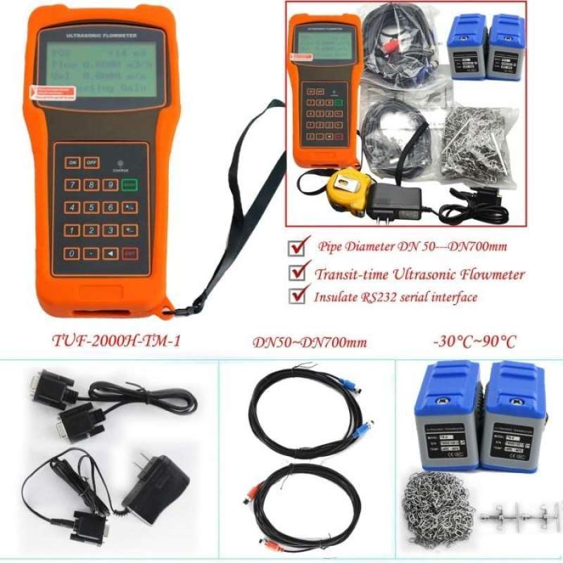 Jual Ultrasonic Flow Meter Tuf2000h Liquid Water Tester 50-700mm Tuf ...