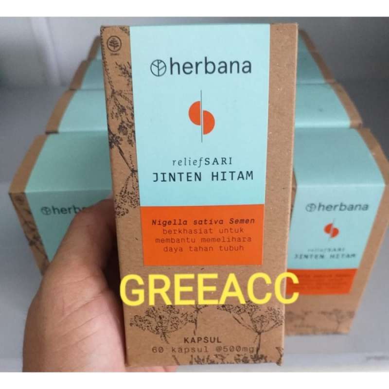 Promo Herbana Relief Sari Jinten Hitam 60 Kapsul Vitamin Suplemen Daya