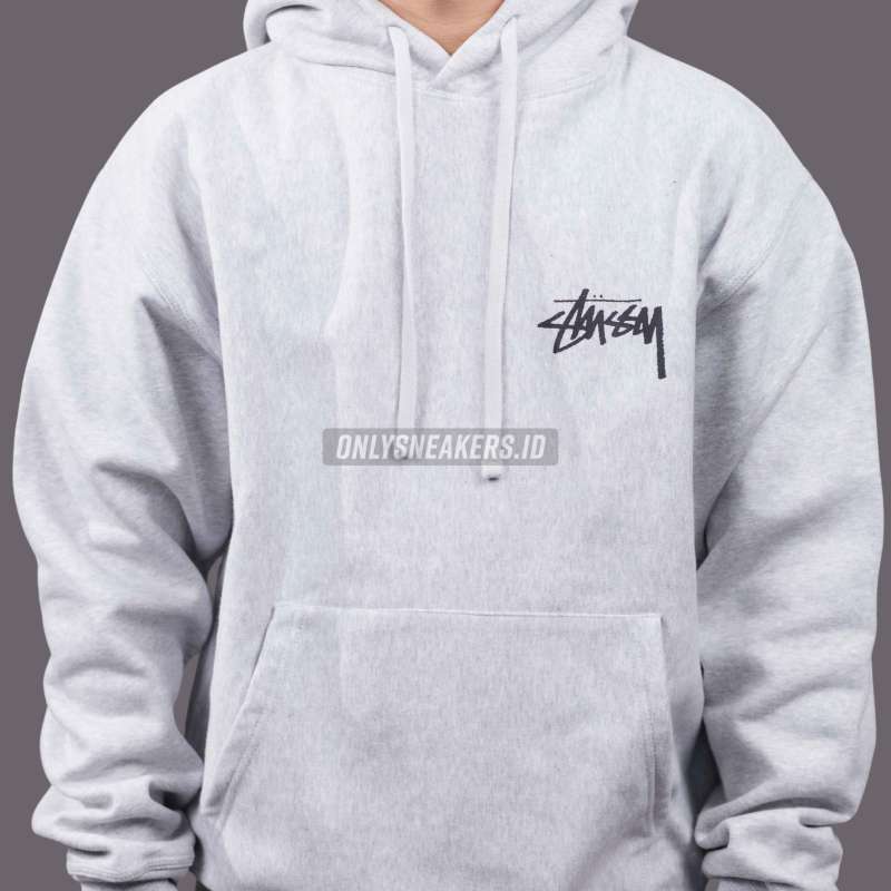 【STUSSY】 Plush Hoodie Ash Heather Jual Stussy Plush Ash Heather Hoodie (100% Authentic) Di