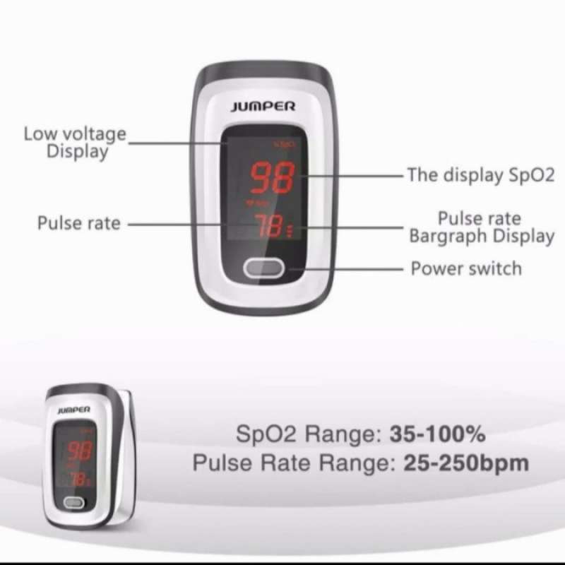 O2 Jumper Promo Pulse Oxy Oxi Jumper Fingertip Alat Ukur Saturasi O2 Diskon 23% ...