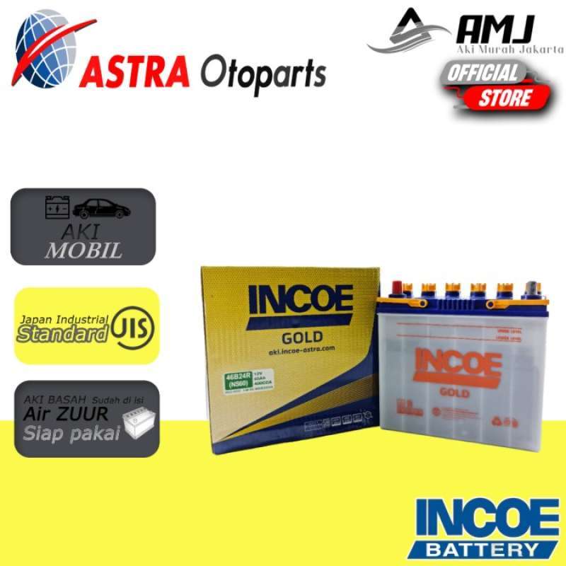 Promo Aki Mobil Evalia Incoe Gold Astra Ns60l Aki Basah 12v / 45 Ah