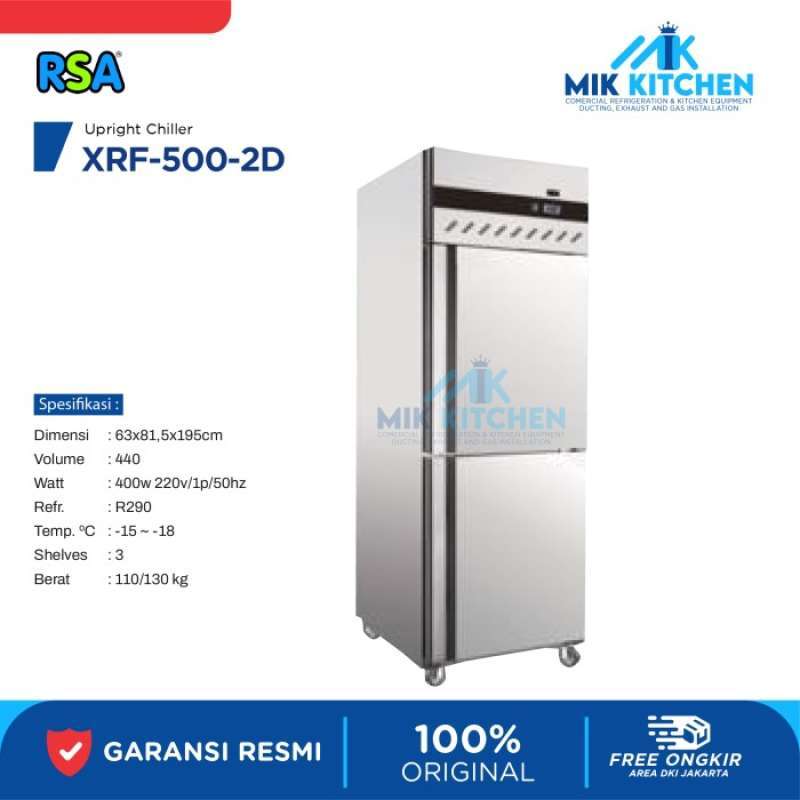 Promo Rsa S/s Refrigerator Cabinet Upright Freezer Xrf-500-2d / Xrf 500 ...