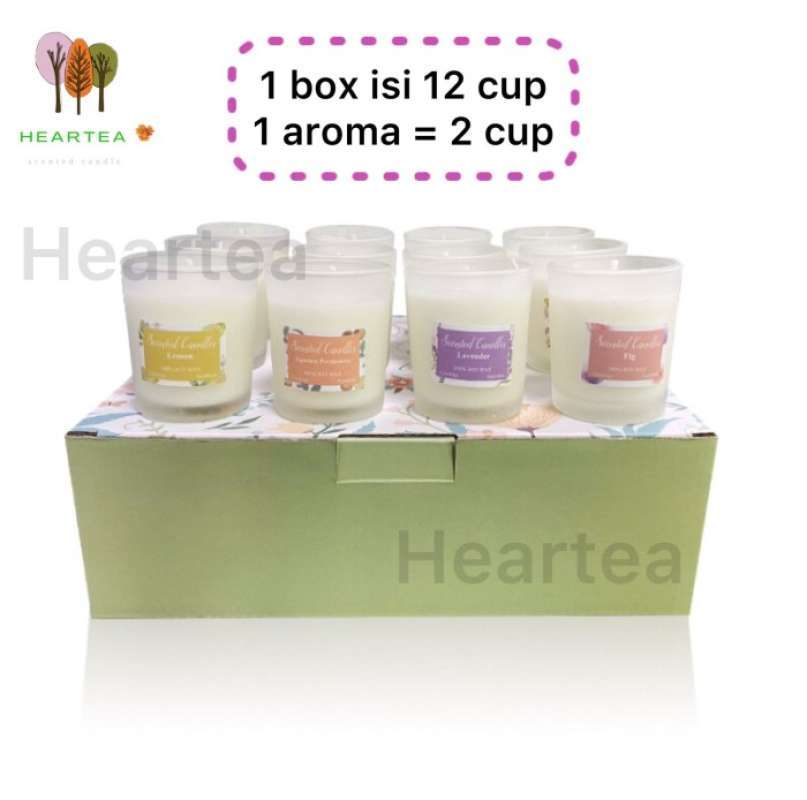 Promo Soy Wax Scented Candle / Lilin Aroma Terapi 60 Gram 1 Lusin