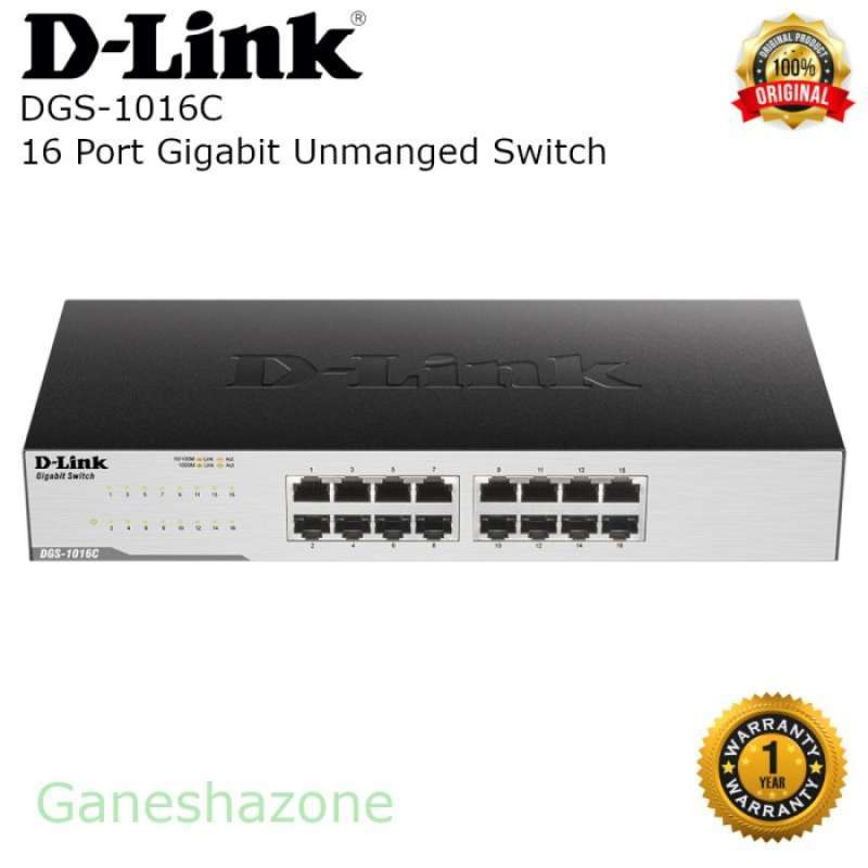 Promo Dgs-1016c Unmanaged Gigabit Switch Metal Case Diskon 23% Di ...