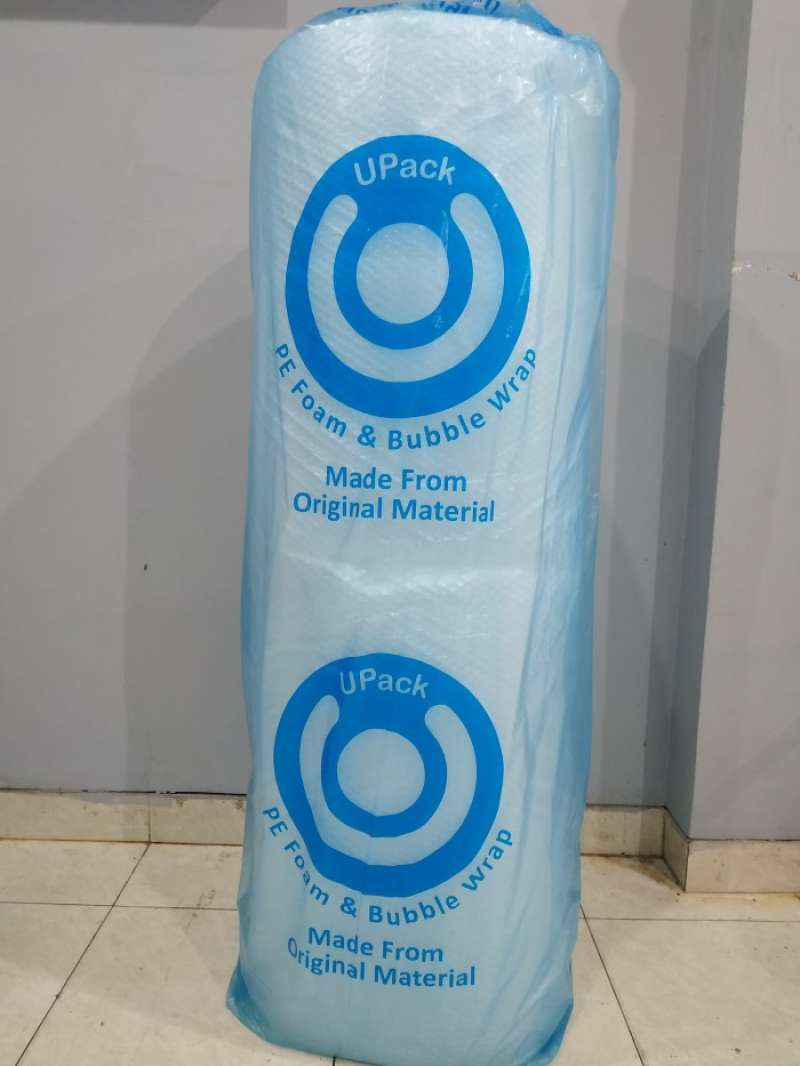 Promo Bubble Wrap Upack Logo Biru Uk125cmx50m Bening 2.3kg Nc Diskon