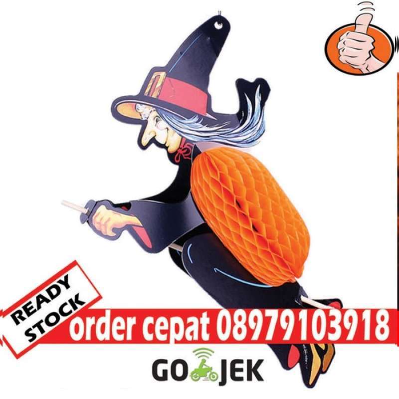 dekorasi penyihir halloween