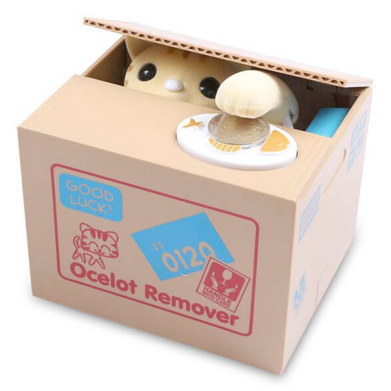 Promo Celengan Koin Unik / Steal Money Cat / Edukasi Anak Menabung