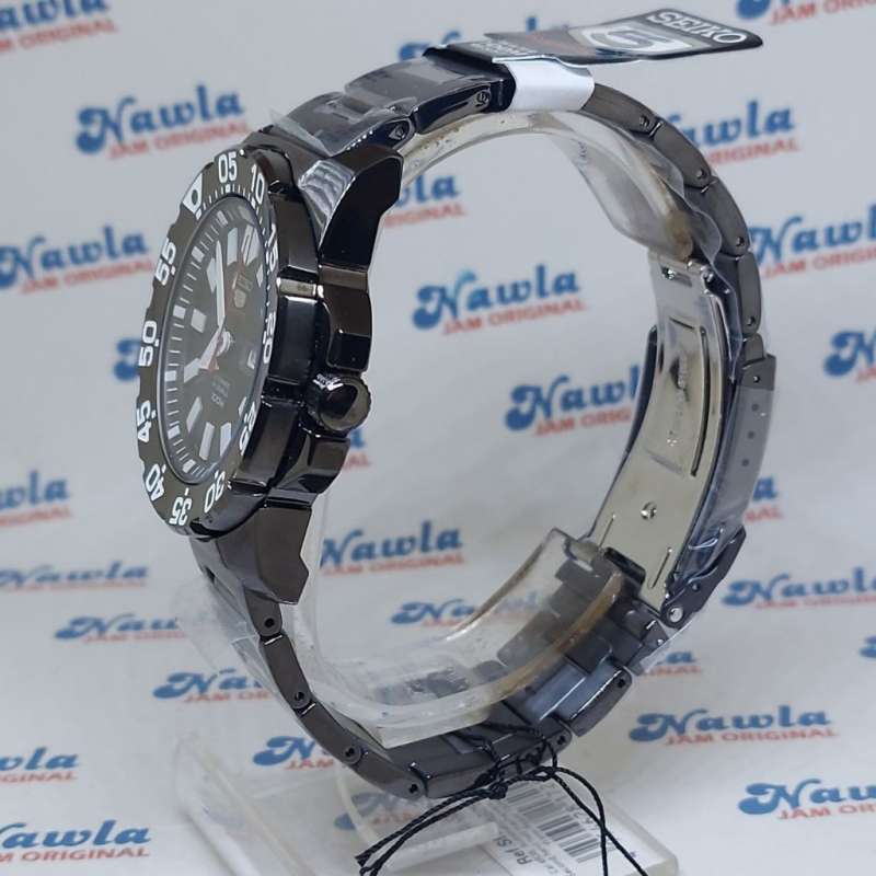 Seiko 5 Sports SRP489K1 Black Monster Jam Tangan Pria SRP489