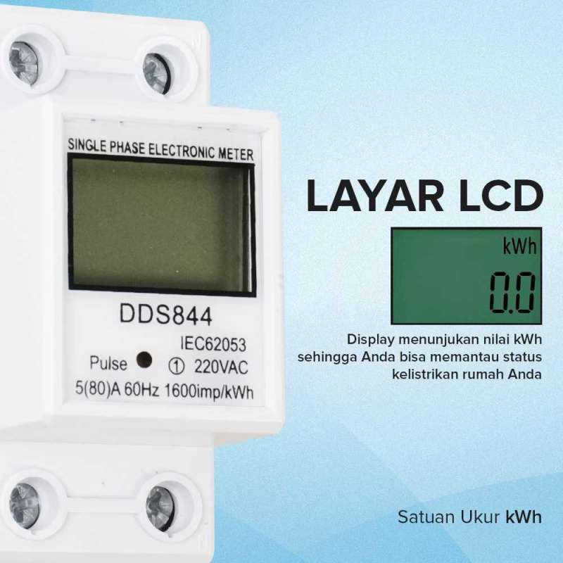Promo Dianqi Meteran Listrik Digital Din Rail Kwh Meter Single-phase