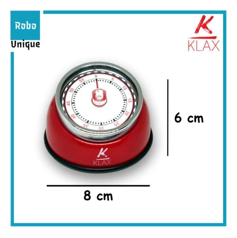 Promo klax mechanical cooking timer 60 menit study reminder alarm red