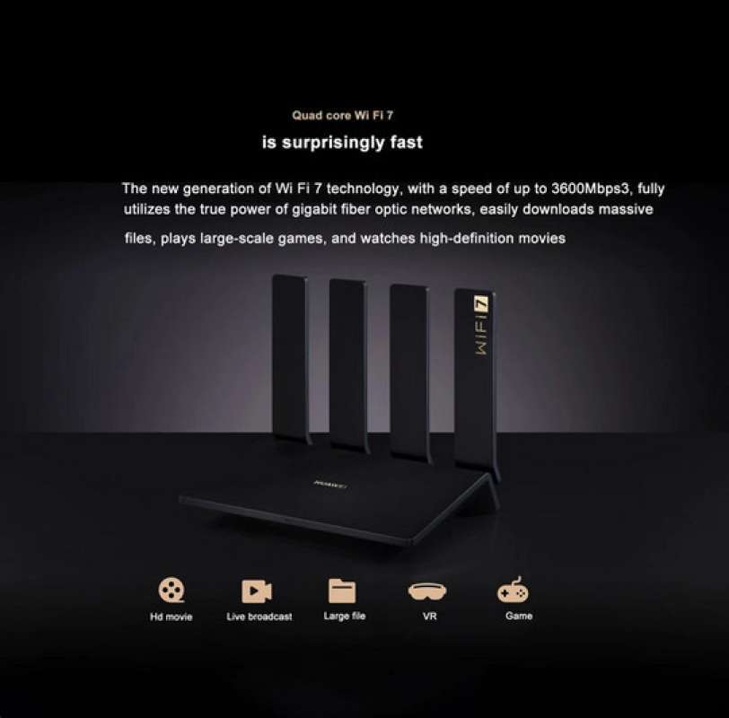 Jual Huawei Be3 Pro Mesh Router Dual Band Wifi 7 Wifi7 Wifi 6 Quad Core ...