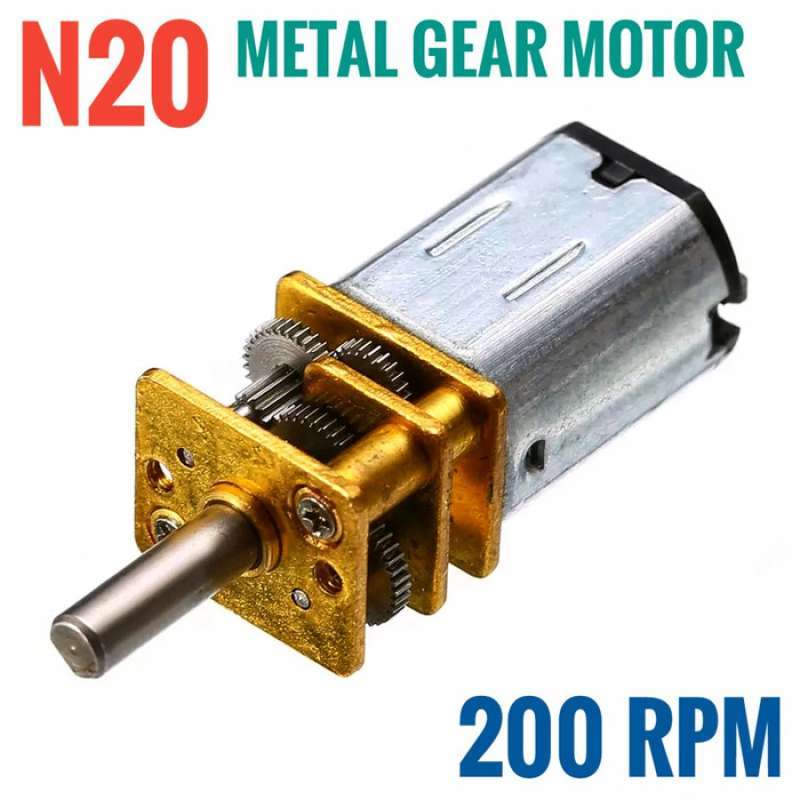 Promo 200rpm Mini Metal Gear Motor Dc N20 Gearbox 6v 12v Diy Arduino Ic - 12v Diskon 23% Di - Foto 7