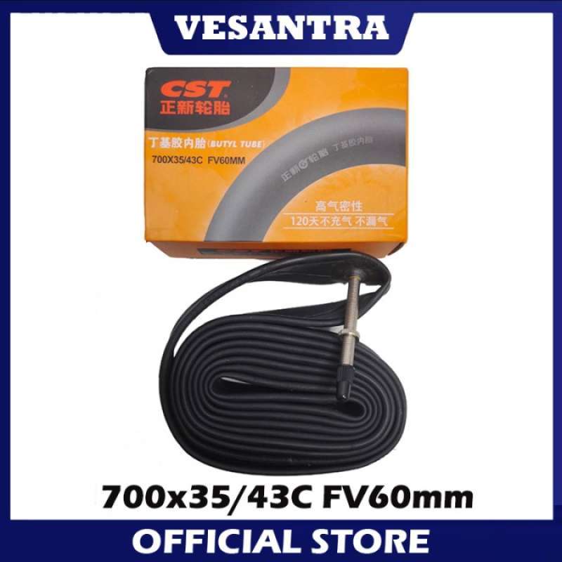 Pair Of 2 New Bicycle Tubes - 700x35/43C, 27x1-3/8, Presta Valve 60mm For Road & Fixie 2 thumbnail image